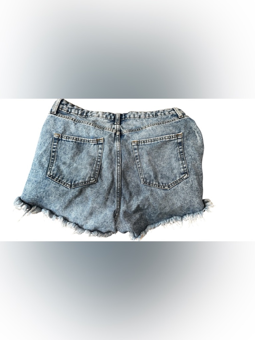 Wild Fable Distressed Denim Shorts High Rise Frayed Hem - Picture 2 of 5
